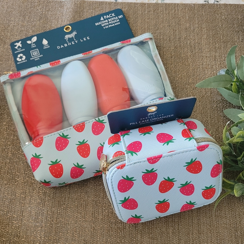 Dabney Lee Strawberry Print Travel Set